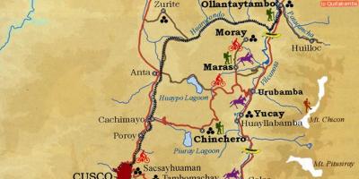 नक्शे के पवित्र घाटी कस्को पेरू
