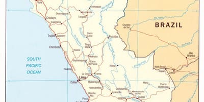के नक्शे पेरू अमेरिका