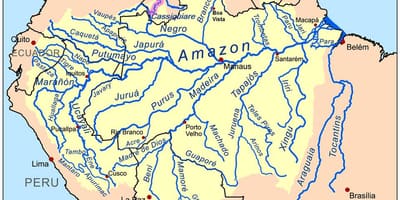 नदियों में पेरू के नक्शे