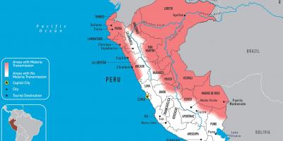 नक्शा पेरू के मलेरिया