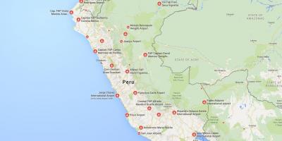 हवाई अड्डों में पेरू के नक्शे